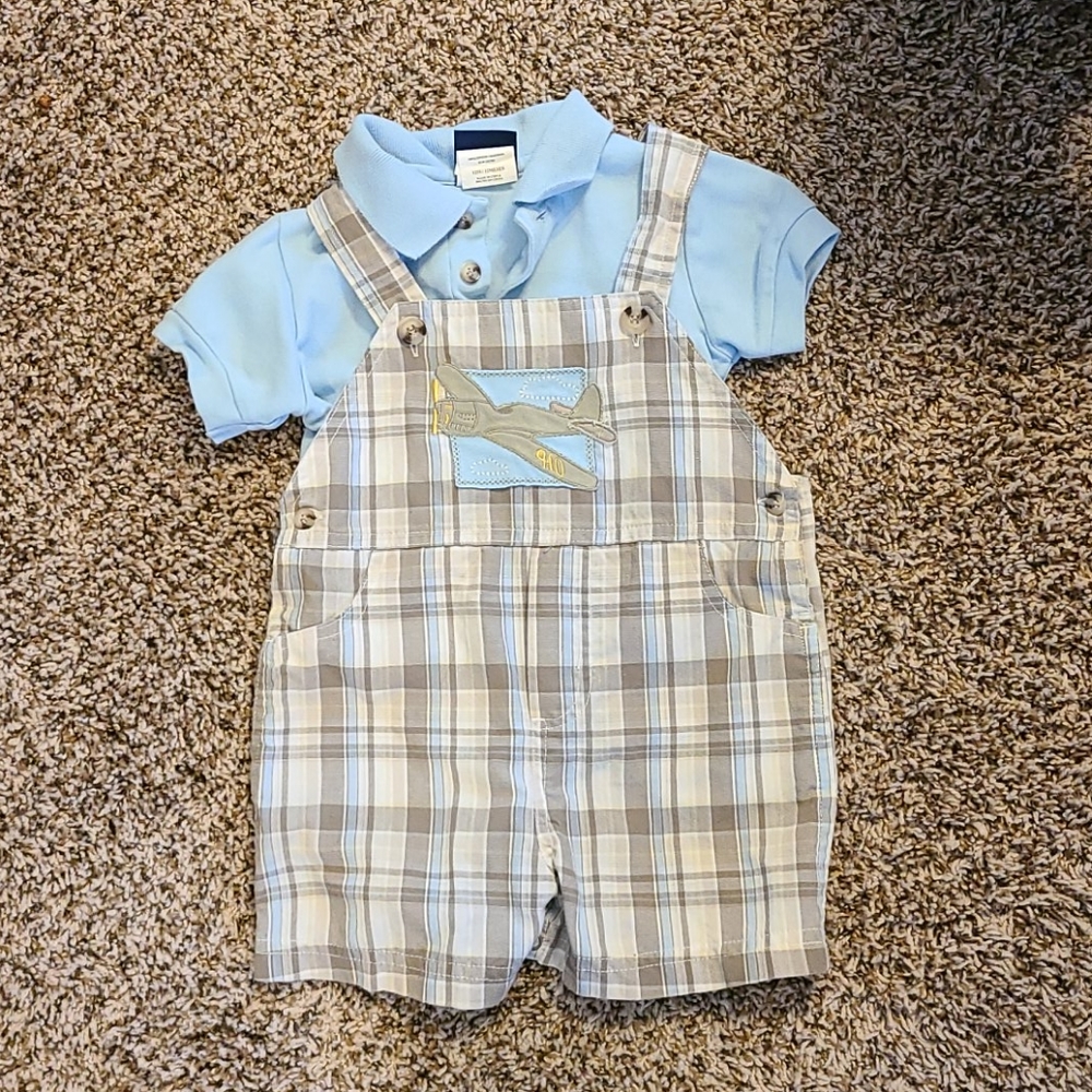 Outfit Baby Boys 2 Piece Overall Set Plane